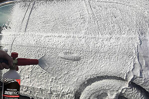 snow foaming your car