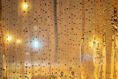 Condensation on a car window
