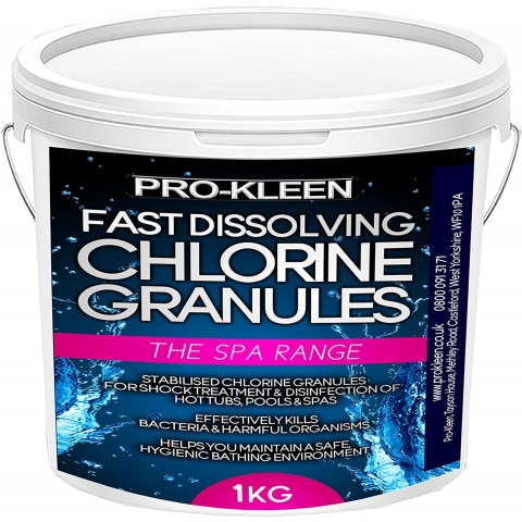 Pro Kleen 1kg Fast Dissolving Chlorine Granules Pro Kleen