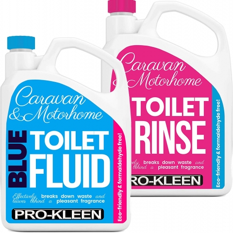 Pro-Kleen Caravan Toilet Chemical Blue 2L + Pink 2L