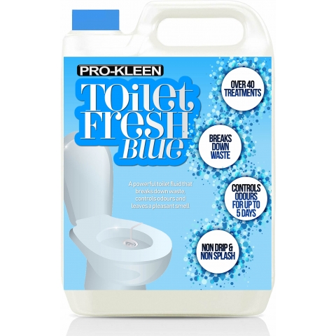 Pro-Kleen Blue Toilet Fresh Odour Controlling Fluid - 40+ Treatments