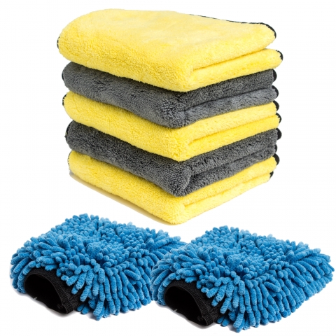 Details about   Car Cleaning Towel Microfiber Cloth Auto Cleaning Care Wash Mitt Cloth Sponge 