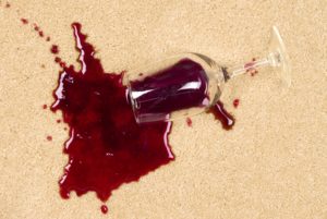 clean wine stains from carpet